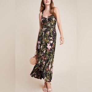 🔆 Anthropologie Maeve Gabriela Ruffled Wrap Maxi Dress, XS